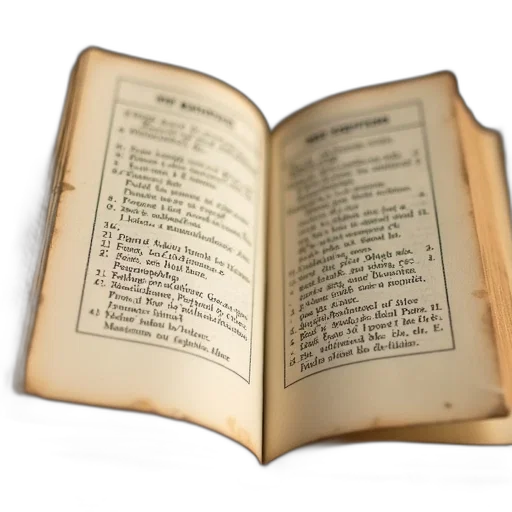 weapon, staff, open, book, yellowed, pages, displaying, table transparent PNG cut-out