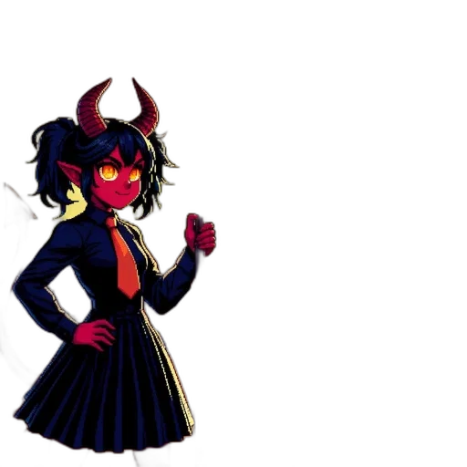 dress, staff, pixel art, concept art, 3d render, cartoon, dark, red transparent PNG cut-out