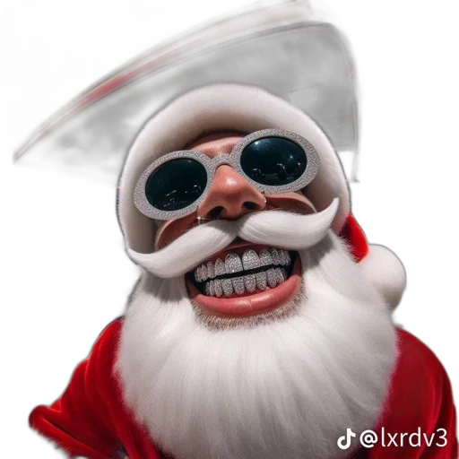 mask, staff, face, hat, 3d render, photorealistic, concept art, santa transparent PNG cut-out