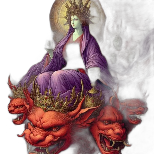 dragon, crown, fantasy art, concept art, photorealistic, comic book art, fire, queen-like transparent PNG cut-out