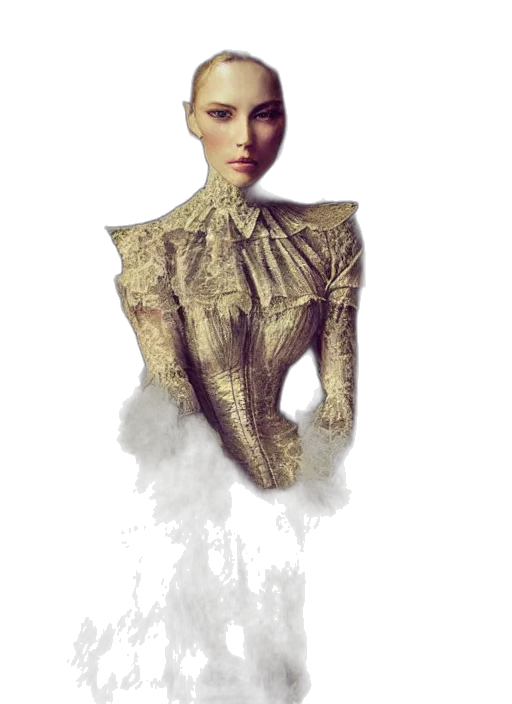 dress, jewelry, face, crown transparent PNG cut-out
