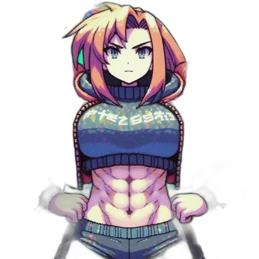 robot, jacket, weapon, creature, pixel art, cyberpunk, vaporwave, anime transparent PNG cut-out