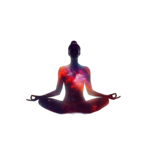 staff, 3d render, concept art, photorealistic, individual, meditative, pose, adorned transparent PNG cut-out