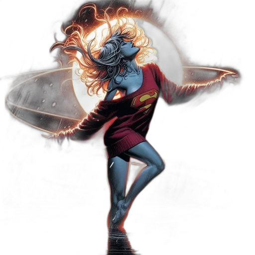 concept art, comic book art, fantasy art, outer space, fire, powerful, dramatic, scene transparent PNG cut-out