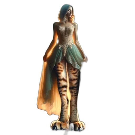 dress, creature, dragon, 3d render, concept art, fantasy art, photorealistic, woman transparent PNG cut-out
