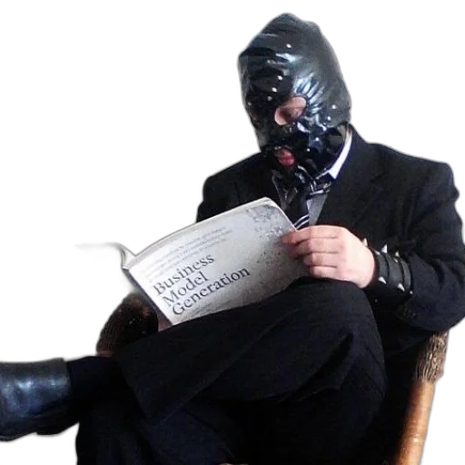 mask, jacket, furniture, staff, cyberpunk, concept art, person, black transparent PNG cut-out