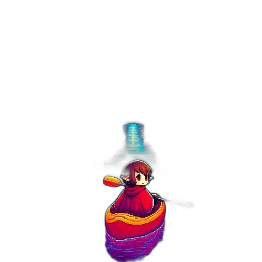 bottle, hat, robot, crown, pixel art, 3d render, concept art, watercolor transparent PNG cut-out