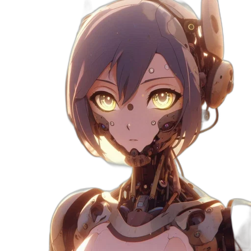 robot, weapon, mask, face, anime, concept art, cyberpunk, fantasy art transparent PNG cut-out