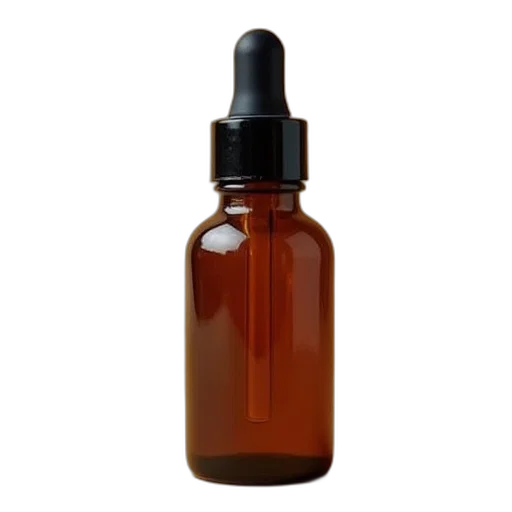 bottle, 50ml, amber, glass, dropper transparent PNG cut-out