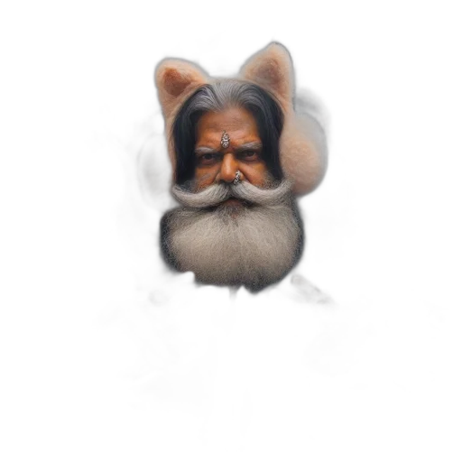animal, face, mask, creature, watercolor, photorealistic, concept art, pencil sketch transparent PNG cut-out