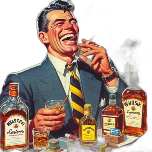 face, jacket, bottle, comic book art, photorealistic, concept art, cartoon, fire transparent PNG cut-out