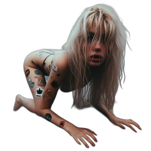 hair, creature, robot, animal, photorealistic, concept art, cyberpunk, 3d render transparent PNG cut-out