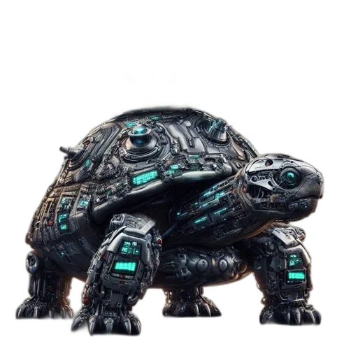 robot, creature, animal, dragon, concept art, 3d render, fantasy art, technologically transparent PNG cut-out