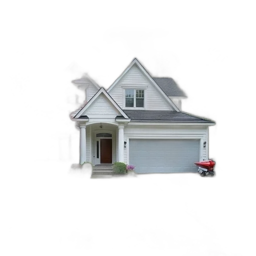 building, furniture, 3d render, photorealistic, white, house, gray, garage transparent PNG cut-out