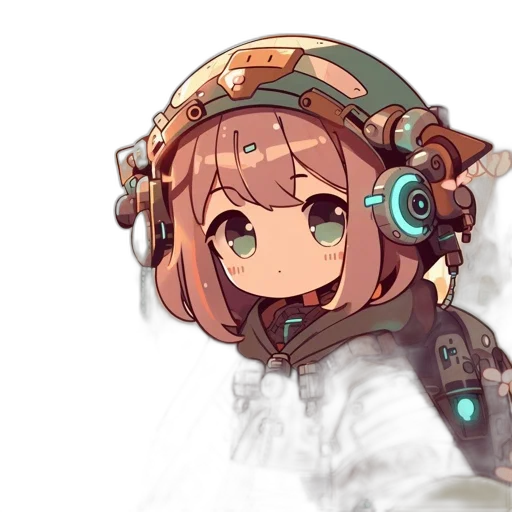 robot, weapon, staff, face, anime, concept art, pixel art, cyberpunk transparent PNG cut-out