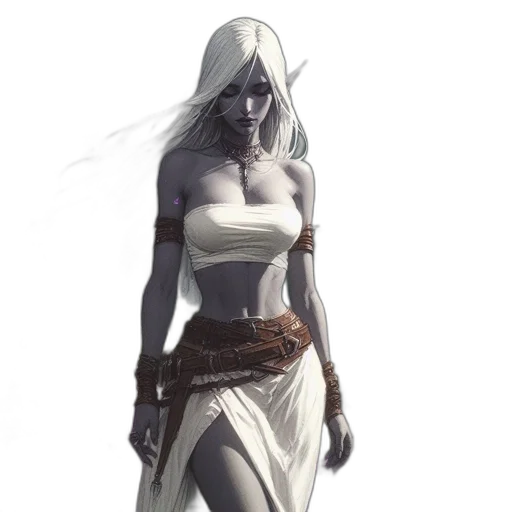 staff, sword, dress, weapon, concept art, fantasy art, comic book art, 3d render transparent PNG cut-out