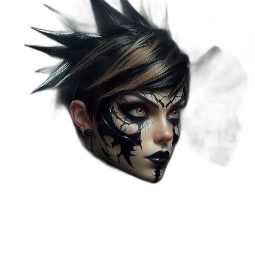 mask, face, dragon, creature, fantasy art, concept art, cyberpunk, photorealistic transparent PNG cut-out