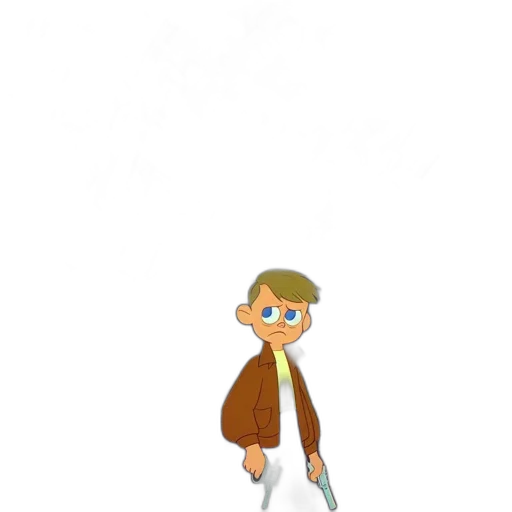 staff, jacket, creature, animal, concept art, cartoon, 3d render, watercolor transparent PNG cut-out