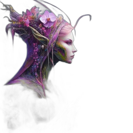 mask, face, crown, creature, fantasy art, concept art, photorealistic, 3d render transparent PNG cut-out