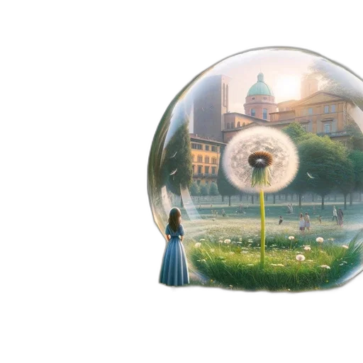 umbrella, dress, concept art, fantasy art, photorealistic, oil painting, fog, sunset transparent PNG cut-out