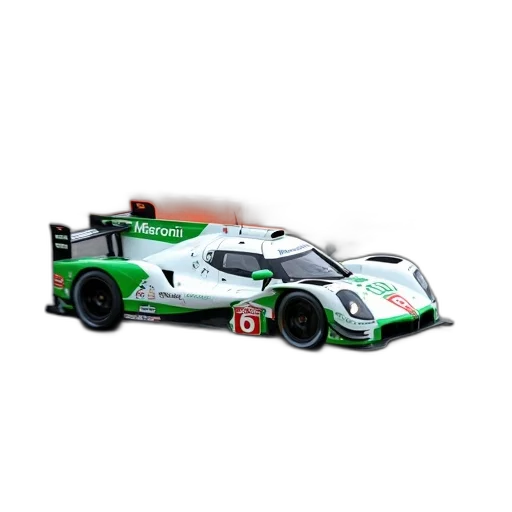 car, animal, 3d render, concept art, photorealistic, white, green, racing transparent PNG cut-out
