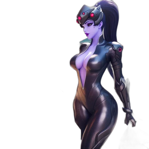 robot, dress, concept art, fantasy art, cyberpunk, 3d render, dark, futuristic transparent PNG cut-out