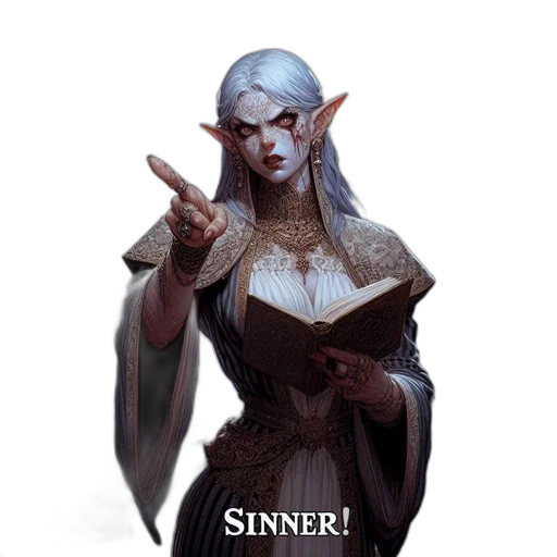 staff, concept art, fantasy art, pixel art, elven, woman, stands, centered transparent PNG cut-out