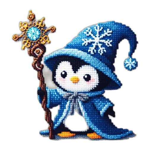 staff, hat, pixel art, fantasy art, concept art, snow, blue, monochrome transparent PNG cut-out