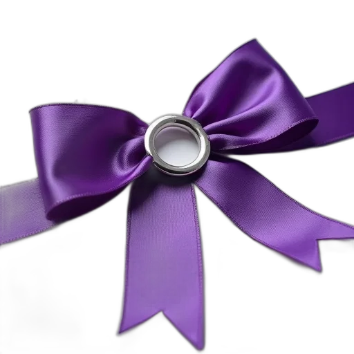 jewelry, flower, crown, staff, close-up, purple, satin, ribbon transparent PNG cut-out