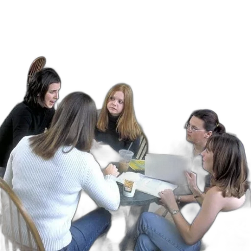 staff, furniture, food, jewelry, 3d render, group, women, sit transparent PNG cut-out