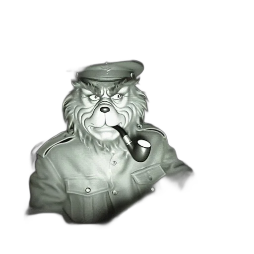 staff, animal, hat, crown, concept art, photorealistic, fantasy art, pencil sketch transparent PNG cut-out