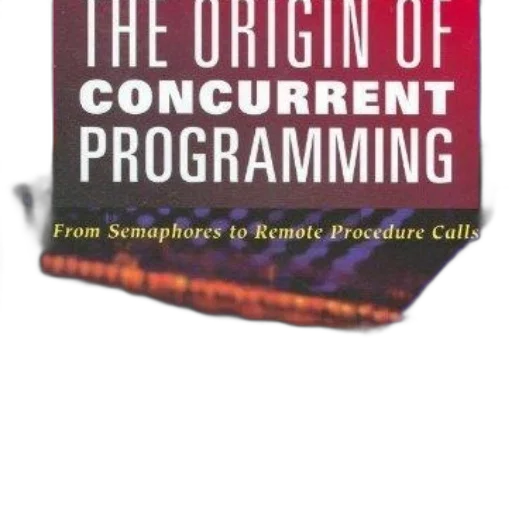 origin, concurrent, programming, book, cover, featuring, vibrant, abstract transparent PNG cut-out