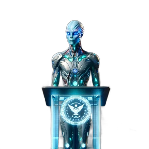 robot, jewelry, staff, creature, concept art, cyberpunk, 3d render, pixel art transparent PNG cut-out