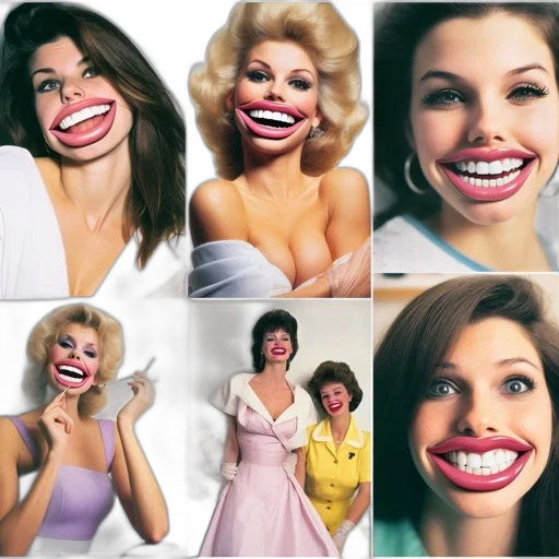 photorealistic, six, photos, highlight, smiling, women, each, varied transparent PNG cut-out
