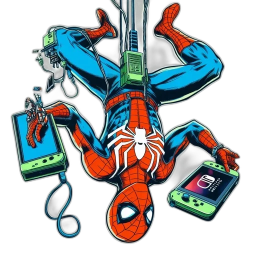 jewelry, weapon, concept art, comic book art, 3d render, cartoon, animated, spider-man transparent PNG cut-out
