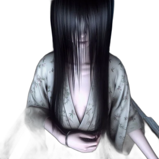 hair, mask, face, creature, concept art, anime, fantasy art, 3d render transparent PNG cut-out
