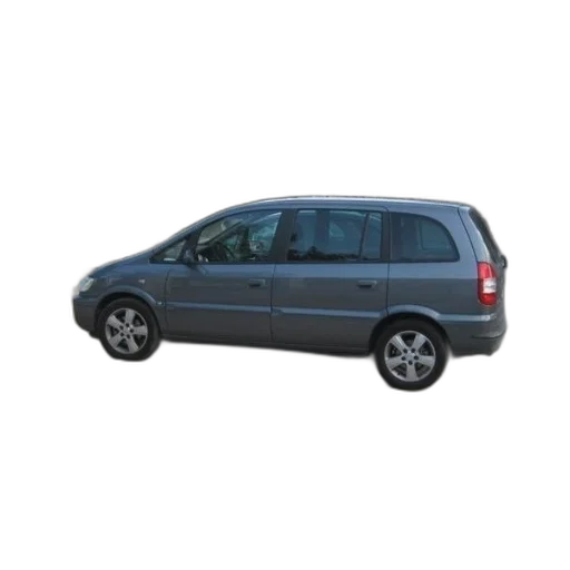 car, gray, minivan, parked, side, street, blue, fence transparent PNG cut-out
