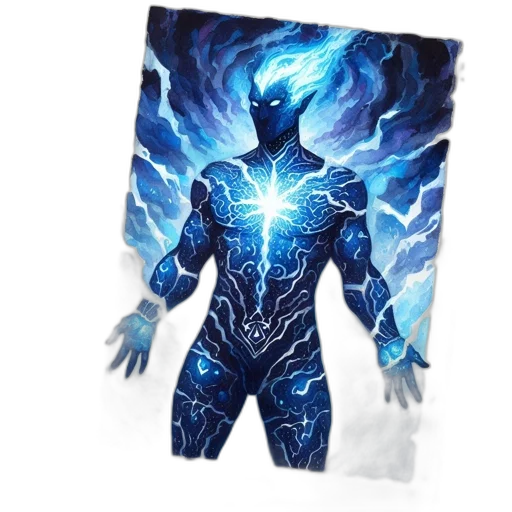 jacket, concept art, comic book art, fantasy art, 3d render, blue, illustration, features transparent PNG cut-out