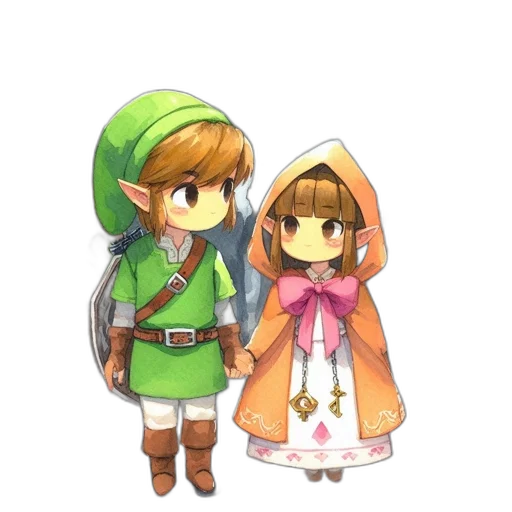 dress, staff, mask, hat, pixel art, concept art, fantasy art, watercolor transparent PNG cut-out