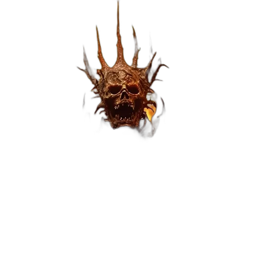 crown, mask, creature, hair, 3d render, concept art, photorealistic, fantasy art transparent PNG cut-out