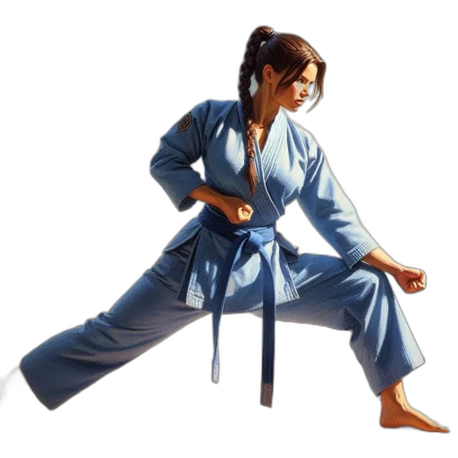 staff, photorealistic, concept art, 3d render, oil painting, woman, blue, performs transparent PNG cut-out