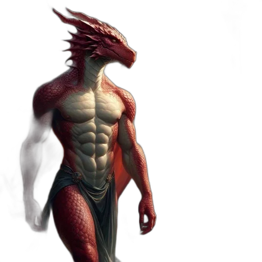dragon, creature, animal, concept art, fantasy art, 3d render, photorealistic, red transparent PNG cut-out