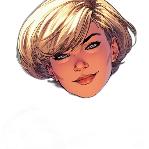 face, hair, crown, comic book art, concept art, cartoon, watercolor, earth tones transparent PNG cut-out