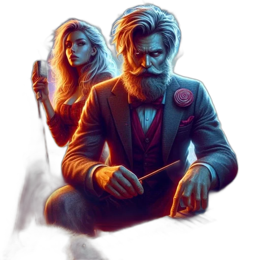 jacket, concept art, comic book art, cyberpunk, pixel art, neon lights, fire, outer space transparent PNG cut-out