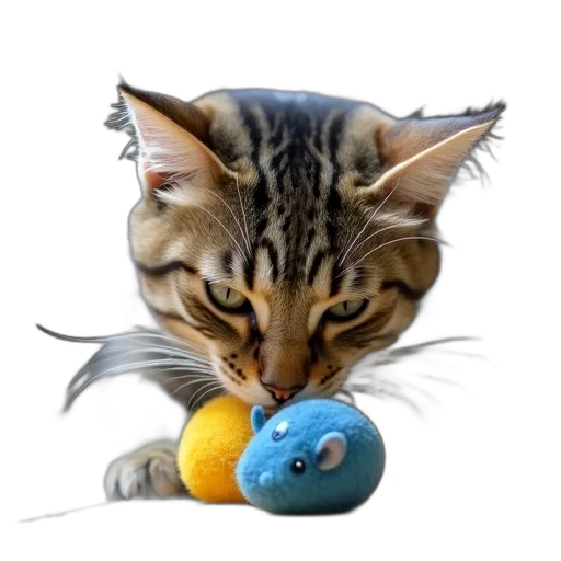 staff, animal, photorealistic, 3d render, pixel art, concept art, tabby, cat transparent PNG cut-out