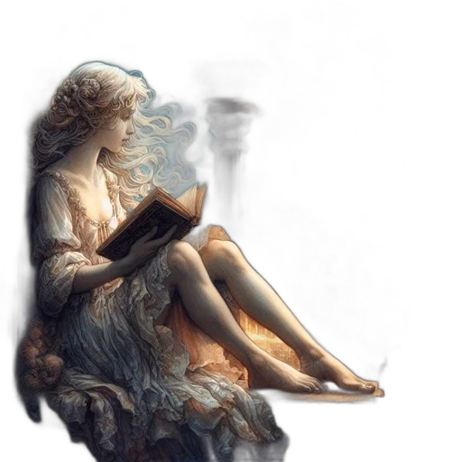 dress, furniture, fantasy art, concept art, photorealistic, oil painting, forest, fire transparent PNG cut-out