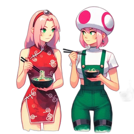 food, pixel art, concept art, anime, watercolor, red, green, colorful transparent PNG cut-out