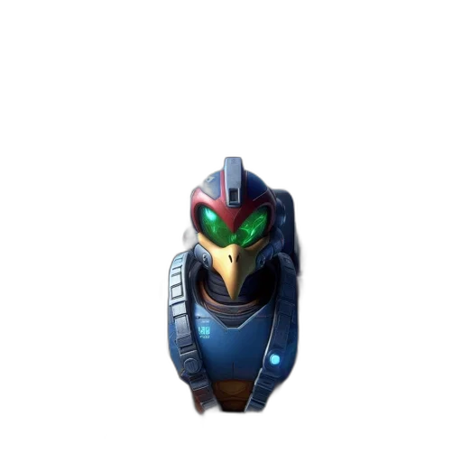 robot, mask, weapon, face, concept art, 3d render, pixel art, vaporwave transparent PNG cut-out
