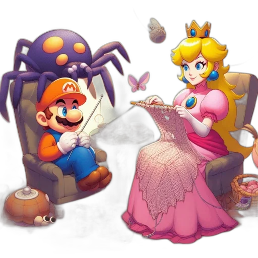 crown, furniture, concept art, pixel art, 3d render, fantasy art, fog, mario transparent PNG cut-out