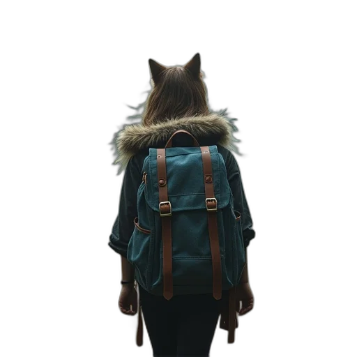 jacket, animal, staff, creature, 3d render, concept art, photorealistic, fantasy art transparent PNG cut-out
